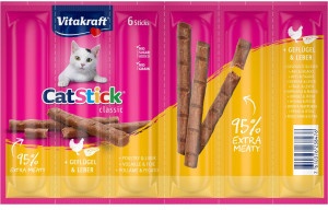Vitakraft Catstick Classic met gevogelte & lever kattensnoep  2 x 6 sticks