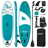 Swayit Aufblasbares SUP Board Set Stand up Paddling Board Aufblasbare SUP Board mit Premium SUP-Zubehör(Shark-Green)