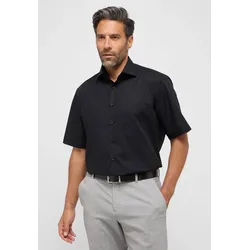 Kurzarmhemd ETERNA "COMFORT FIT", Herren, Gr. 54, Normalgrößen, schwarz, Popeline, 100% Baumwolle, normal, Kurzarm, Hemden, NON IRON (bügelfrei)