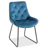 2er-Set BOOOM Stuhl Heaven Stoff Blau