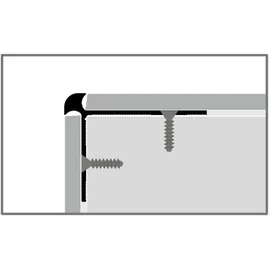 küberit Treppenkantenprofil 32 x 42 x 2500 mm Winkelprofil Einfasshöhe 4 mm Aluminium Glatt Doppelt Versetzt Versenkt Gebohrt Sand Küberit