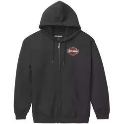 HD Zip Hoodie Bar & Shield schwarz 4XL