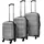 vidaXL Koffer 91142 4-Rollen Cabin 30 cm / 20 l silber