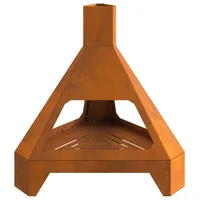 vidaXL Feuerstelle mit Rauchabzug 50x43x52 cm Cortenstahl Vidaxl