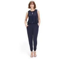 Vera Mont Jumpsuit mit Strasssteinbesatz, Dunkelblau, 36