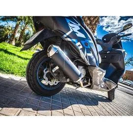 GPR EXHAUST SYSTEMS Evo 4 Road Aprilia Sr 300 Max I.e11-15 Nicht Homologiertes Vollständiges Auspuffsystem - Matt Black - Not Homologated