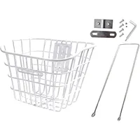 Qianly Fahrradkorb Vorne, Transportkorb, Hundetransport, Gepäckträger für Fahrräder, Organizer für Ausflüge, Weiß