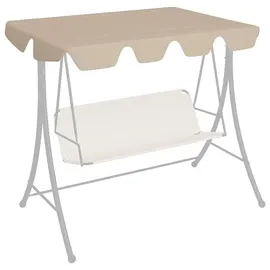 vidaXL Ersatzdach für Hollywoodschaukel Beige 2-Sitzer