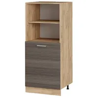 Vicco Herdumbauschrank R-Line, Edelgrau/Goldkraft Eiche, 60 cm