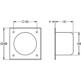 kwc aquarotter gmbh KWC Wc-rollenfach, HEAVY DUTY, Edst., 180x180x105 mm, Unterputz, für 1 Rolle,