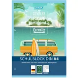 Stylex Schulblock / liniert / DIN A4 / gelocht / 50 Blatt