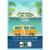 Stylex Schulblock / liniert / DIN A4 / gelocht / 50 Blatt