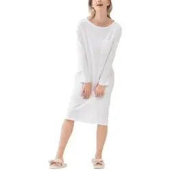Mey Malea Nightshirt Weiß Baumwolle 36 Damen