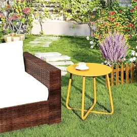 Beistelltisch Gartentisch Ø 0 x 0 cm Gelb