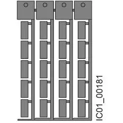 Siemens 3RT29001SB20 Kennzeichnungsschilder 20x7mm Ti-grey - 340 Stück