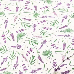 Baumwollstoff Lavendel "Lena", weiß-color