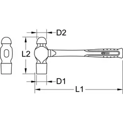 BRONZEplus Schlosserhammer, 1100g, englische Form