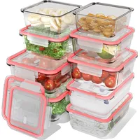 classbach Frischhaltedose rechteckig transparent 9-teiliges Set