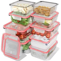 classbach Frischhaltedose rechteckig transparent 9-teiliges Set