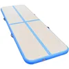 Aufblasbare Gymnastikmatte mit Pumpe 600x100x10 cm PVC Blau