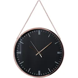 Wanduhr BEZAS Kunststoff Schwarz