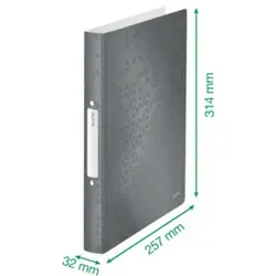 LEITZ Schulordner A4 Wow blau metallic 4257-00-36 25mm PP