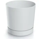 Blumentopf Blumenkübel aus Kunststoff Übertopf Pflanzkübel 23,9 cm weiß