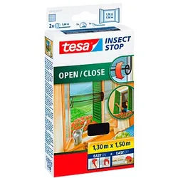 tesa Fliegengitter INSECT STOP OPEN/CLOSE anthrazit 1,3 x 1,5 m