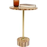 Kare Beistelltisch Domero Geo, Braun, Ø40cm