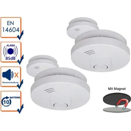 ELRO Rauchmelder Weiß inkl. Magnetklebe Kit 4 St.