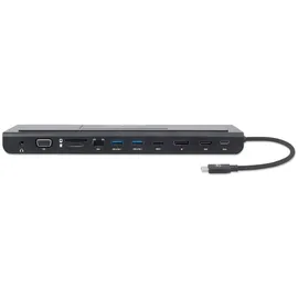 Manhattan USB-C 11-in1-Dockingstation - Schwarz