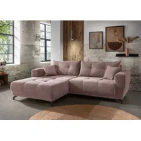 Myhomelando Ecksofa Cord Renegade L-Form, Elektrofunktion, 246 x 177 cm, Cord Ecksofa L-Form mit elektronischer Sitzverbreitung rosa