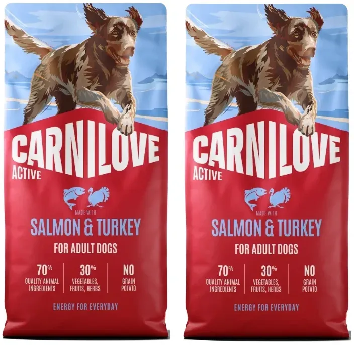 CARNILOVE Active Dog Lachs & Truthahn für ausgewachsene Hunde 2x12kg