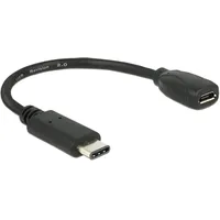 DeLock USB-C auf Micro-USB 0,15 m Schwarz