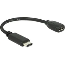 DeLock USB-C auf Micro-USB 0,15 m Schwarz