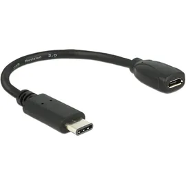 DeLock USB-C auf Micro-USB 0,15 m Schwarz