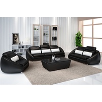JVmoebel Sofa Moderne rote Sofagarnitur 3+2+1 Sitzer luxus Couche Design Neu, Made in Europe schwarz