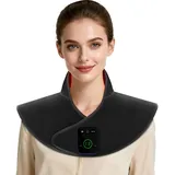 Hottoerak Rotlichtlampe, 660&850nm Infrarotlampe mit 3 Modi & 10/20/30 Min Timer, Weiches Crystal Super Soft Material, 5000 mAh Akku, Kabellos Rotlicht Cape für Hals und Schultern