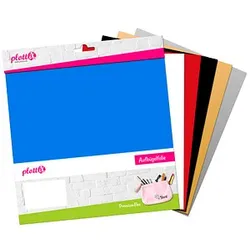 plottiX PremiumFlex Aufbügelfolie farbsortiert Flex-Folie 30,0 x 30,0 cm,  6 St.