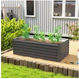 Outsunny Hochbeet Metall 180 x 90 x 57,5 cm Dunkelgrau