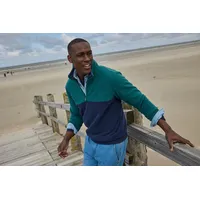 MAN'S WORLD Fleecepullover in marine grün, | Gr. XL