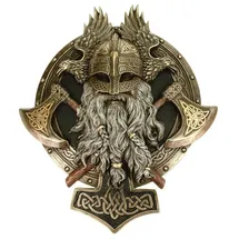 Veronese by Joh. Vogler GmbH Veronese Nordisches Wikinger Wandschild mit 2 Äxten und Triskele 27cm Figur Skulptur