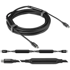 Club 3D USB 3.2 Typ-C zu Typ-C Kabel 5m 8K60Hz St./St. schwarz