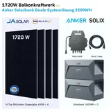 1720W Balkonkraftwerk Mini PV-Anlage Anker SOLIX Solarbank Dual-System 3200WH