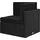vidaXL Polyrattan Loungesofa 4-tlg. schwarz inkl. Kissen 3067132