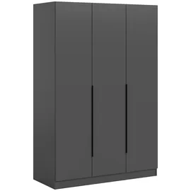 Livetastic Drehtürenschrank KOPENHAGEN 120 x 181 x 52 cm Anthrazit