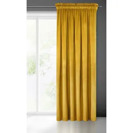 Eurofirany Melanie Vorhang 140x270 Kräuselband Braun - Gelb