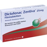 Zentiva Pharma GmbH DICLOFENAC Zentiva 25 mg Filmtabletten 20 St