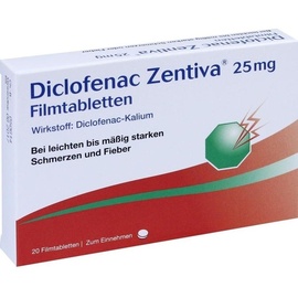 Zentiva Pharma GmbH DICLOFENAC Zentiva 25 mg Filmtabletten 20 St