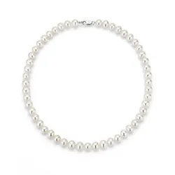 Perlenkette »Schmuck Geschenk Halsschmuck Halskette Perle«, Made in Germany - mit Süßwasserzuchtperle, 38696465-4 silberfarben-weiß
